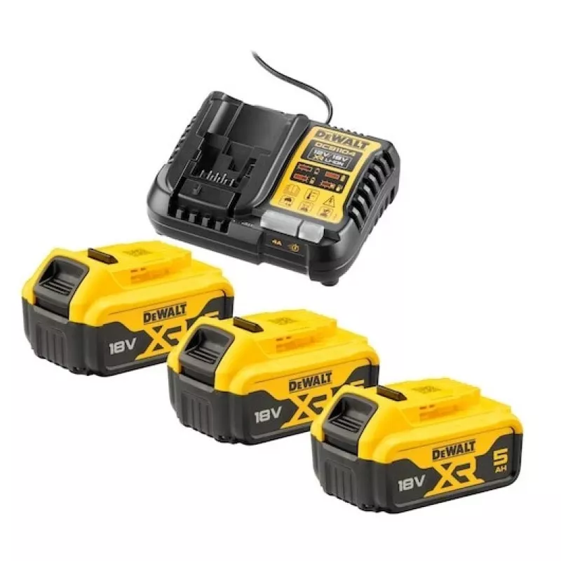 Sada batérie a nabíjačky DeWALT DCB1104P3-QW Lithium-Ion 5 Ah