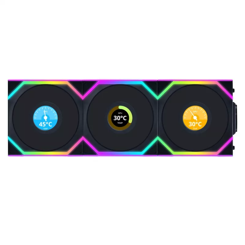 Lian Li UNI FAN SL Wireless LCD 120 čierny 3 ks