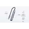 Unitek H1208A USB-A rozbočovač, 4 porty (1x USB-A 5 Gbps, 3x USB-A 2.0), hliník, strieborný