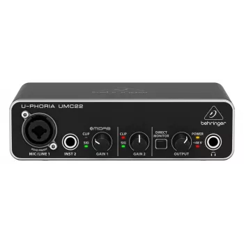 Behringer UMC22 doplnkové hudobné vybavenie Concert/Studio predzosilňovač