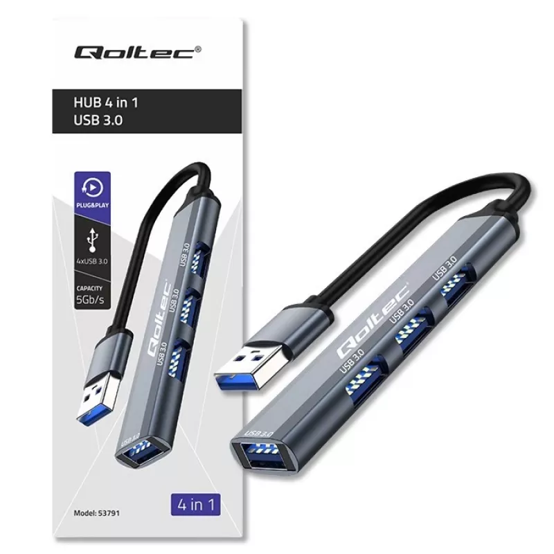 HUB adaptér USB 3.0 4in1, 4x USB 3.0