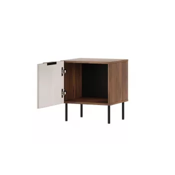 Nočný stolík Cama Meble ALMERA 50x42x44 cm, 2 ks, orech/cashmere, MDF a drevotrieska