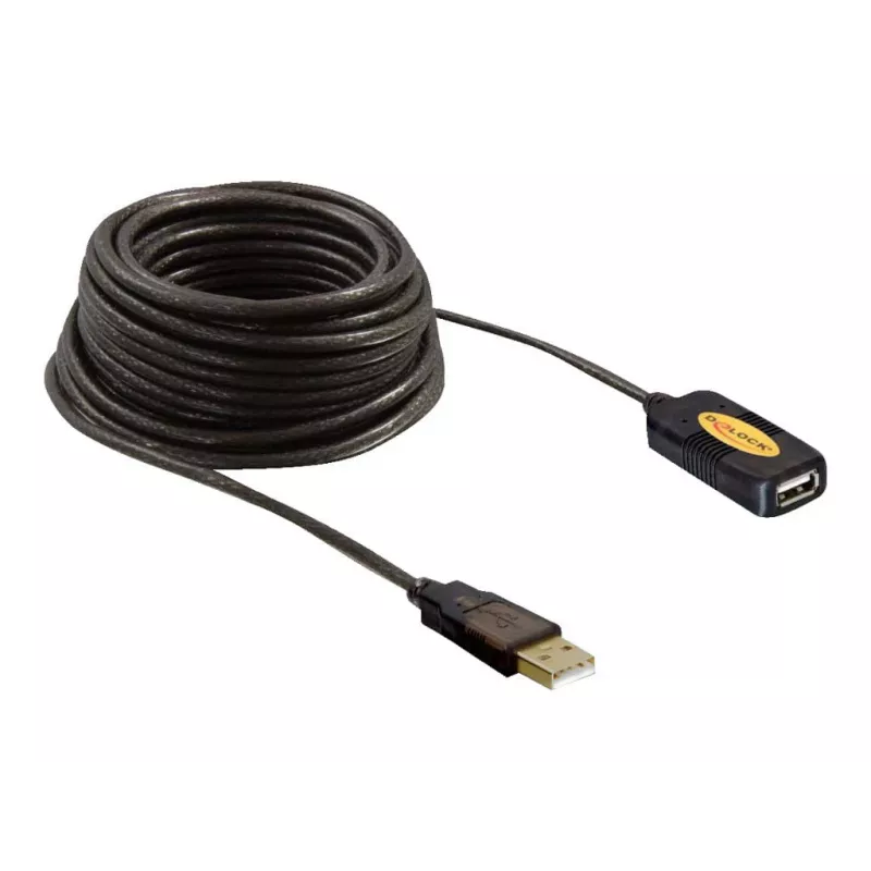 USB kábel DeLOCK 82446 USB 2.0 10m čierny