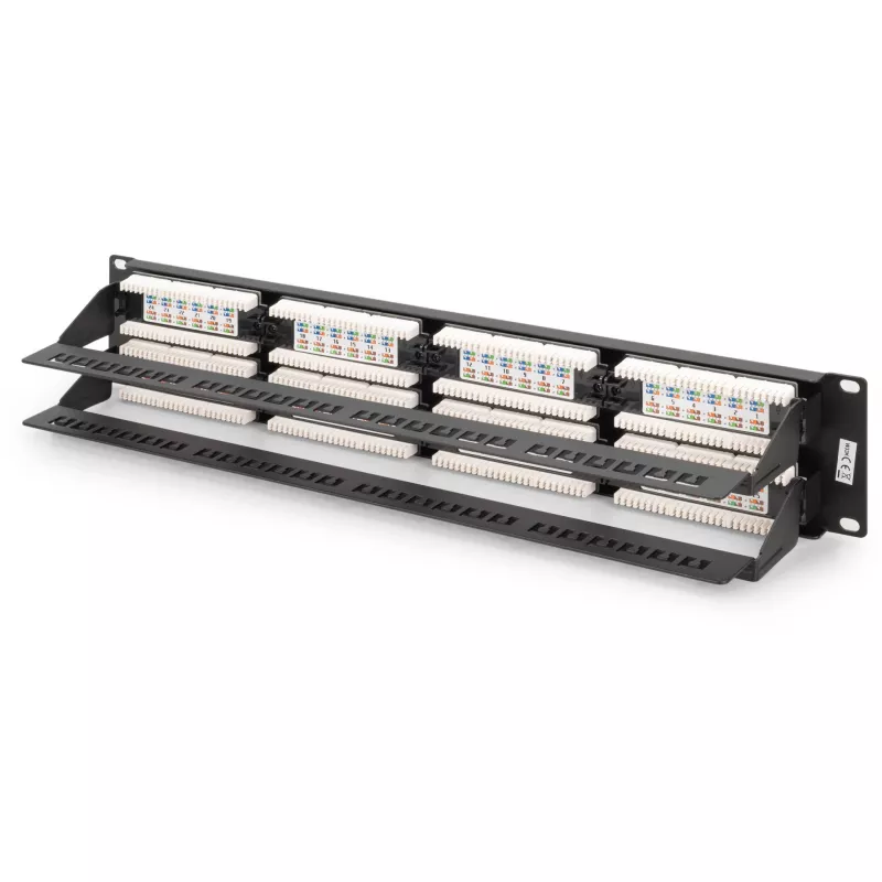 DIGITUS - patch panel - RJ-45 x 48 - sivý, RAL 7035 - 2U - 48 portov (DN-91648U)