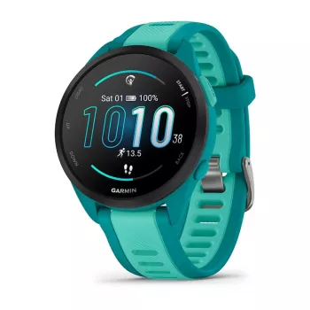 Smartwatch GARMIN Forerunner 165 Music — 43 mm polymérové puzdro, 1,2 palca AMOLED, 4 GB, GPS/GLONASS/Galileo, 5 ATM