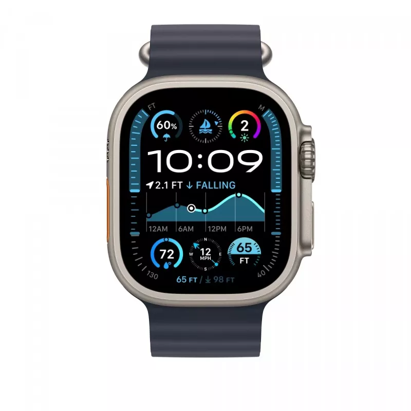 Remienok Apple 49mm Navy Ocean Band predĺženie Natural Titanium Finish