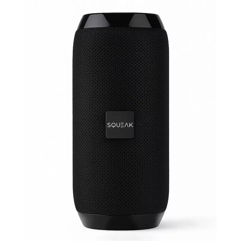 Prenosný Bluetooth stereo reproduktor SQUEAK SQ1008 — 14W RMS, Bluetooth 5.3, 1200 mAh, IPX4, FM, LED, AUX, USB