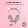 Razer Kraken Kitty V2 RZ04-04730200-R3M1 drôtová herná náhlavná súprava, USB-A, mikrofón, meniče 40 mm, Quartz Pink