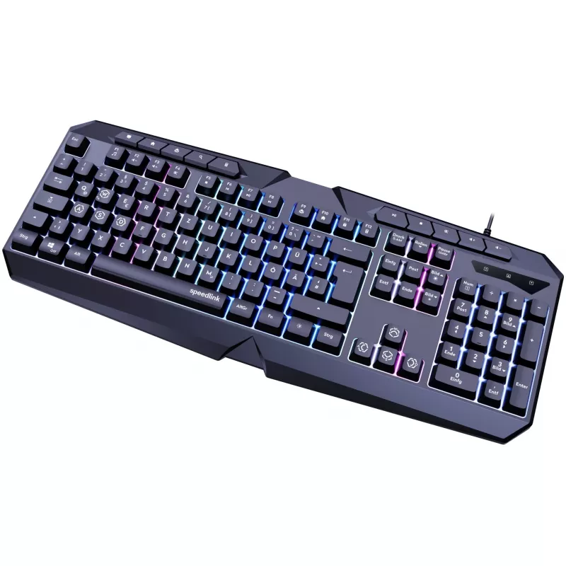 Klávesnica SPEEDLINK LUDICIUM Gaming USB QWERTZ nemecká čierna
