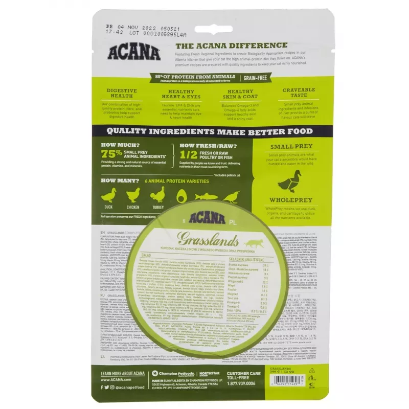 ACANA Grasslands - suché krmivo pre mačky - 340 g