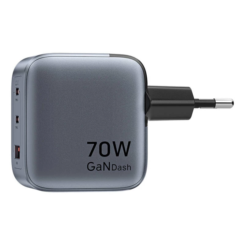Vention GaN nabíjačka FEXH0-EU 70W — 2x USB-C + 1x USB-A, PD 70W, 100–240V