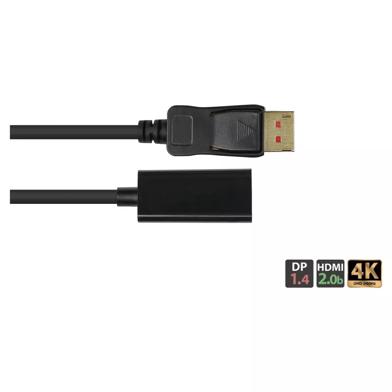 Good Connections adaptér DisplayPort 1.4 samec na HDMI 2.0b samica 4K @60Hz cca 20cm