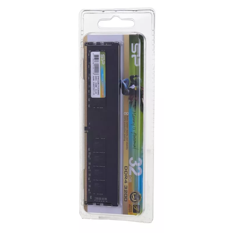 SILICON POWER DDR4 UDIMM RAM pamäť 3200 MHz CL22 32 GB (SP032GBLFU320X02) čierna