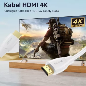 HDMI kábel Unitek C11090AWH03-1M – 1 m, podporuje 4K 60Hz