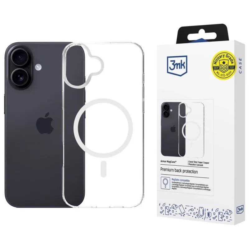 Ochranné puzdro 3MK Armor MagCase pre Apple iPhone 16 Plus – robustný tenký dizajn