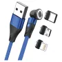 USB kábel RealPower MagneticCharge3 1 m USB A modrý rýchle nabíjanie prenos dát