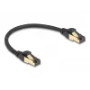 Sieťový kábel DeLOCK RJ45 Cat.6A konektor samec na konektor samec S/FTP 0,3 m čierny
