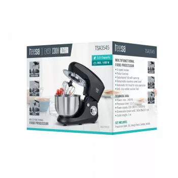 TEESA kuchynský robot EASY COOK Single čierny TSA3545-B 1000W 4L