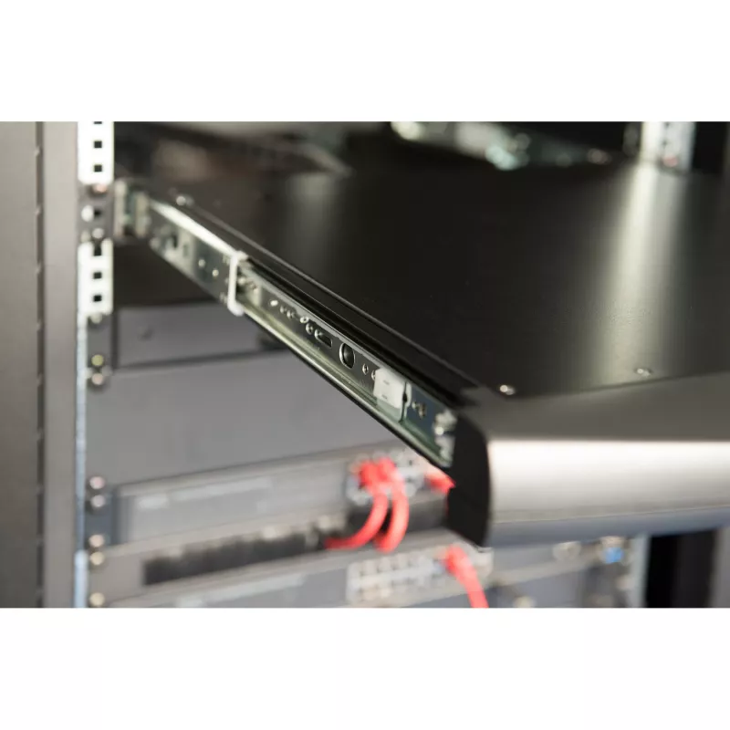 19 palcová LCD KVM konzola DIGITUS DS-72211-5US, 16-port Cat 5, 1366x768, US International klávesnica