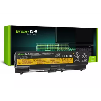 Battery Green Cell LE05 for Lenovo ThinkPad T410 T420 T510 T520 W510 Edge 14 15 E525 — 11.1V 4400mAh Li-Ion, 6 cells, black