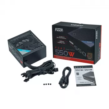AZZA PSAZ-550W ATX napájací zdroj 550 W, 80 PLUS Bronze, 120-mm ventilátor