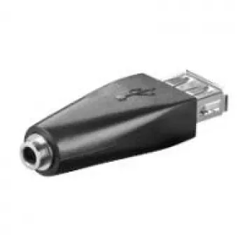 Wentronic Goobay USB 2.0 Hi-Speed adaptér - USB 2.0 konektor samica (Type-A) > konektor samica jack 3,5 mm (3-pólový, stereo) (93982)