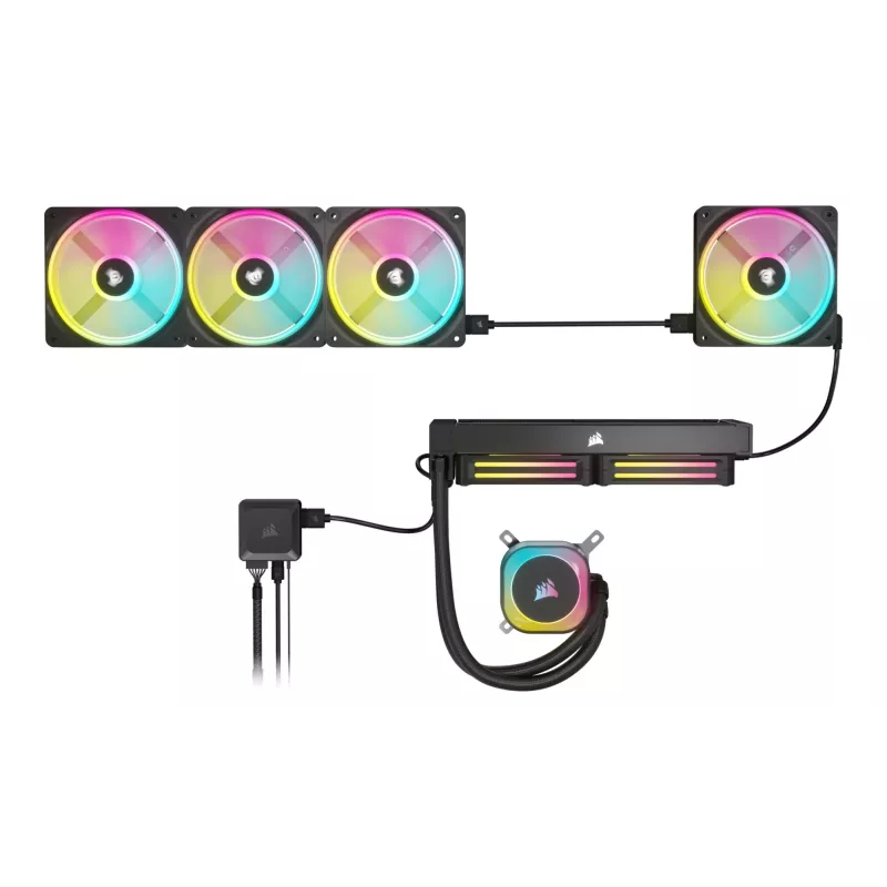 Corsair CO-9051001-WW iCUE LINK QX120 RGB skriňový ventilátor, 120 mm, PWM, s teplotným senzorom, čierny