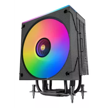 Vzduchový chladič TACENS Mars Gaming MCPU-LCD, 120 mm ventilátor, TDP 300 W, podporuje LGA1700/1200/115x/1366 a AM4/AM5, čierny
