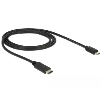 DeLOCK - USB kábel - 5-kolíkový Micro-USB Type-B (samec) - 24-kolíkový USB Type-C (samec) - 1,0 m (USB 3.1) - čierny (83602)