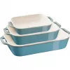 Staub 40508-172-0 keramická obdĺžniková súprava na pečenie, 3-dielna, Antique Turquoise