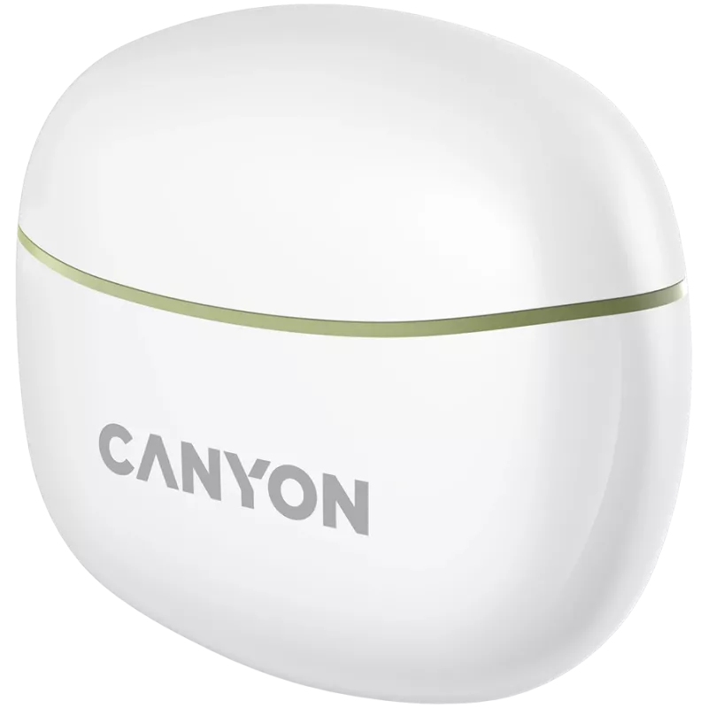 CANYON In-Ear slúchadlá TWS-5, zelená Bluetooth 5.3, dotykové ovládanie, nabíjací vstup: USB-C