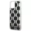 Karl Lagerfeld KLHCP14MLMNMK iPhone 14 Plus 6.7 tvrdý obal čierny / čierny Liquid Glitter Monogram