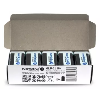 Batéria alkalická EverActive Pro Alkaline 6LR61 9V