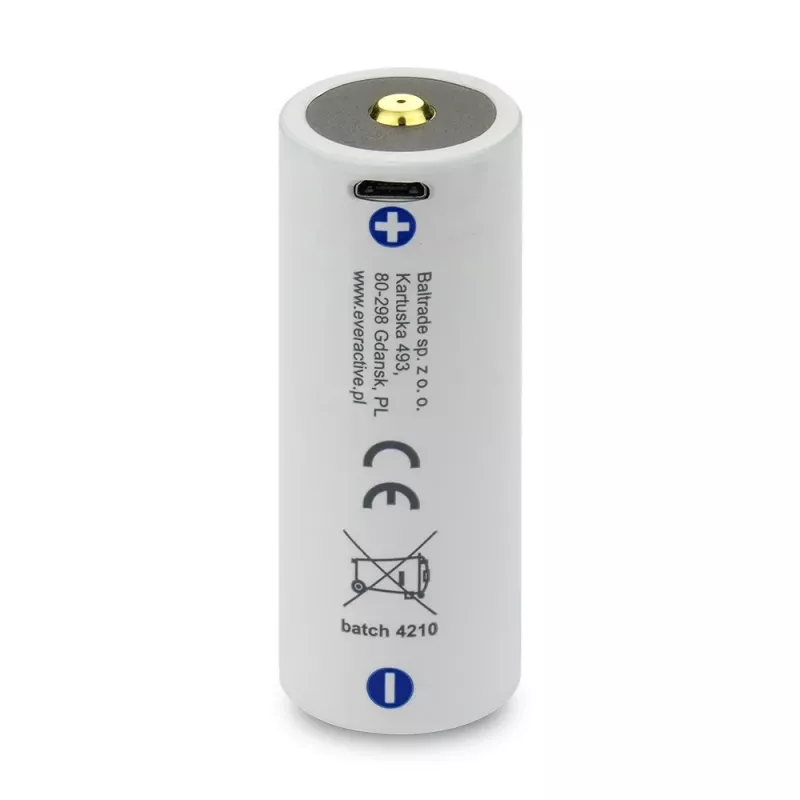 Nabíjateľná batéria everActive EV26650-52M 3,7V 5200mAh s Micro-USB nabíjaním