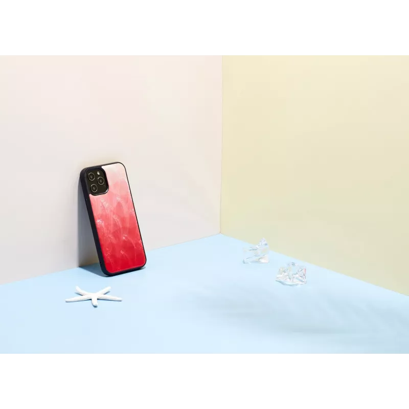 Ochranné puzdro iKins pre Apple iPhone 12 / 12 Pro, pink lake s čiernym okrajom