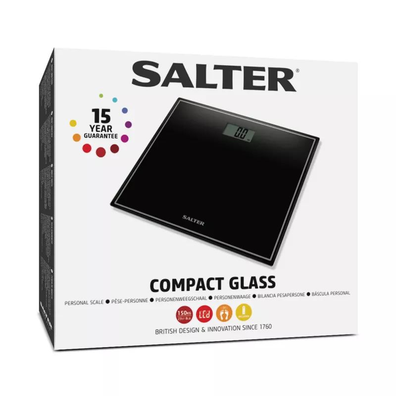Salter 9207 BCFEU12 kompaktná elektronická osobná váha - čierna