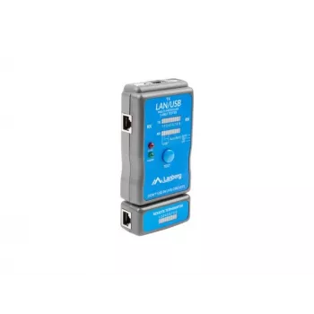 Lanberg NT-0403 tester sieťových káblov PoE tester modrá