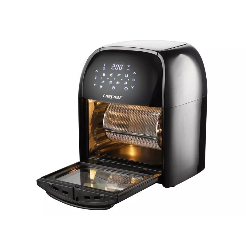 Teplovzdušná fritéza Beper P101FRI012 12 L 1800 W čierna