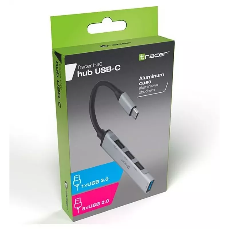 Tracer H40 USB Type-C hliník USB 3.0 2.0
