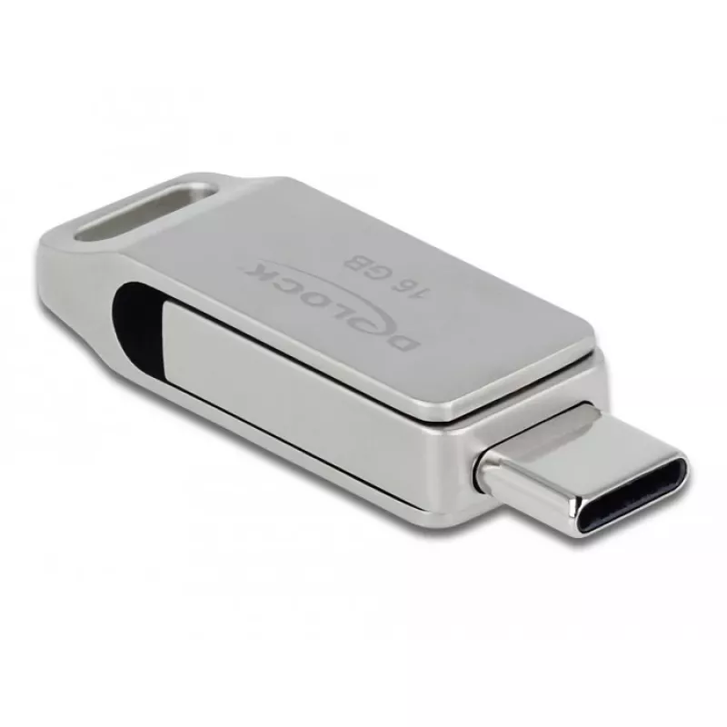 USB flash disk DeLOCK 16GB USB-C Type-A kovové puzdro