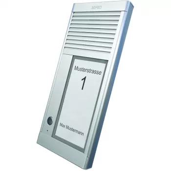 AGFEO DoorSpeak 1, káblový, IP33, hliník, hliník, na stenu, 115 mm