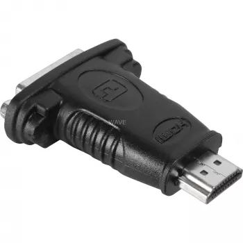 Wentronic Goobay HDMI™ / DVI-D adaptér, HDMI Standard konektor samec (Type-A), čierny – 19-pol. HDMI™ konektor samec>DVI-D (24+1) konektor samica (68098)