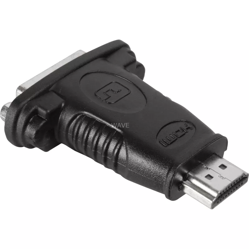 Wentronic Goobay HDMI™ / DVI-D adaptér, HDMI Standard konektor samec (Type-A), čierny – 19-pol. HDMI™ konektor samec>DVI-D (24+1) konektor samica (68098)