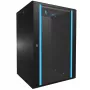 Nástenný rack Extralink racková skriňa 18U 600x600 čierna kľúčový zámok