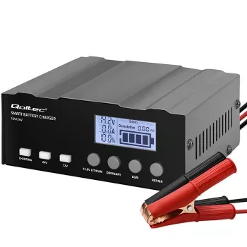 Nabíjačka batérií QOLTEC 52491 mikroprocesorová 12V/12,6V/24V s LCD