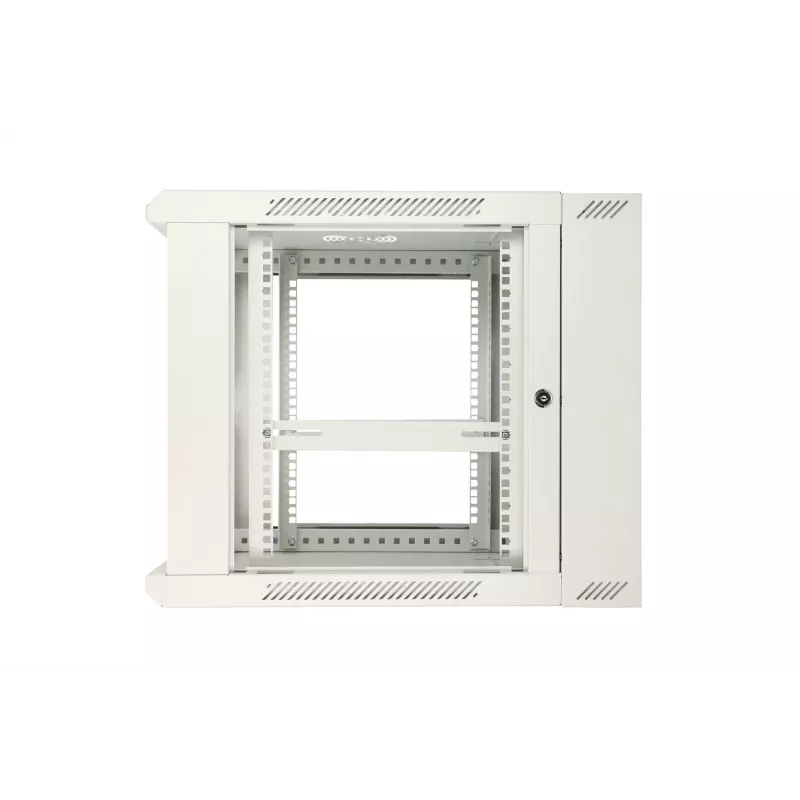 Extralink rozvádzač 9U 600x600 AZH sivý nástenný, výklopný