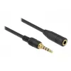DeLOCK 85635 audio kábel 3,5 mm konektor samec na konektor samica 5 m čierny