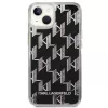 Karl Lagerfeld KLHCP14MLMNMK iPhone 14 Plus 6.7 tvrdý obal čierny / čierny Liquid Glitter Monogram
