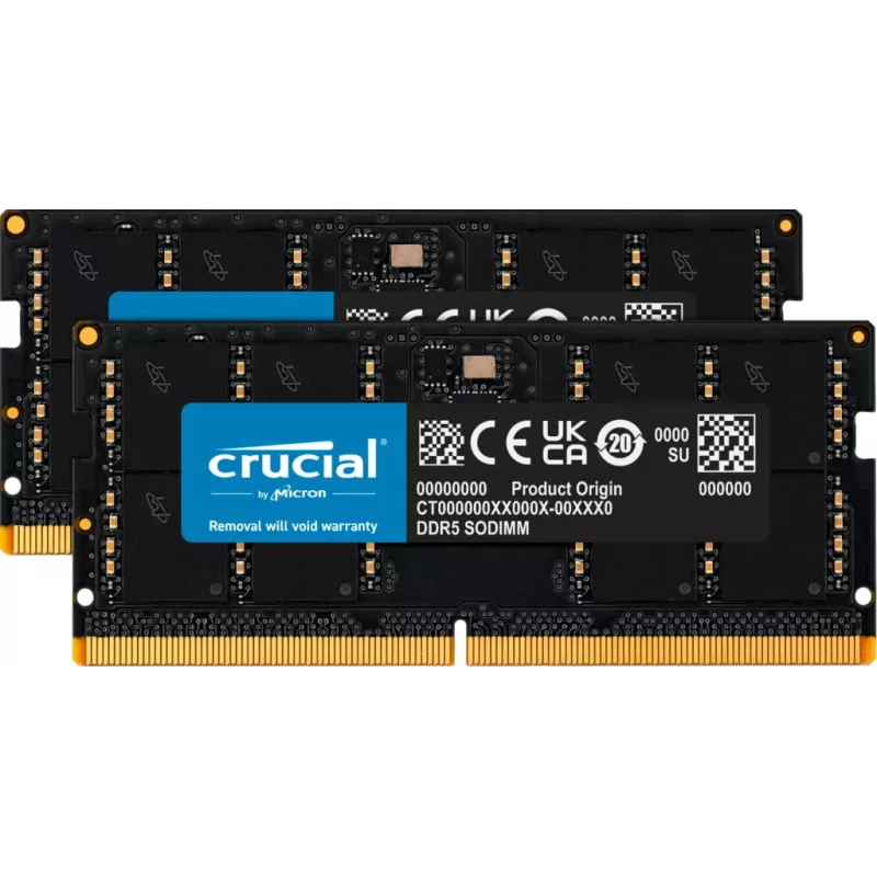 SO-DIMM 64 GB DDR5-4800 (2x 32 GB) Dual-Kit, operačná pamäť čierna, CT2K32G48C40S5