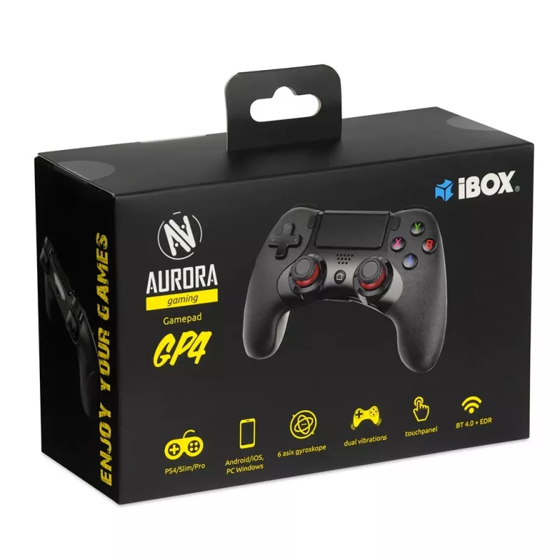 IBox IGP4 Gaming Peripheral čierny Bluetooth gamepad analógový/digitálny Android, PC, PlayStation 4, iOS